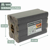 Preview: Pini Kay 10Kg Eichenbriketts Eiche & Buche Briketts